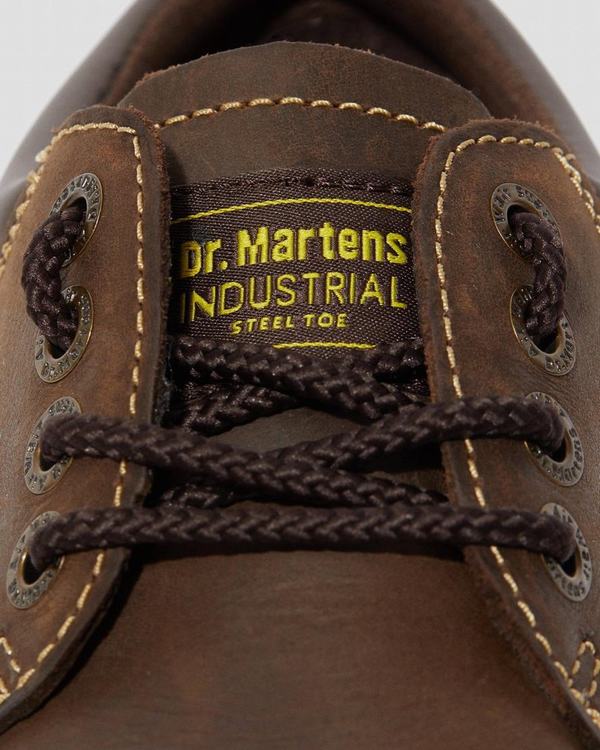 Dr Martens Pánské Pracovní Obuv Bolt Steel Toe Tmavě Hnědé, CZ-085647